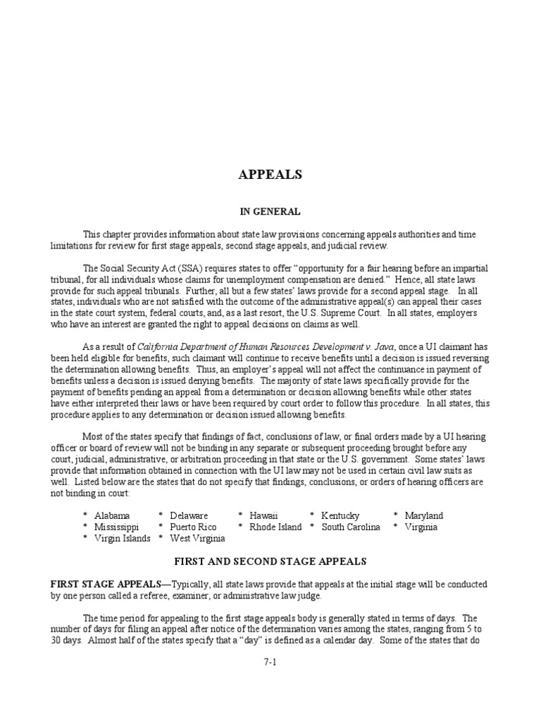 Department of Labor appeals United States Courts Of Appeals Appeal