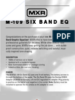 M-109 Six Band Eq: Band Graphic Equalizer! MXR Effects Have Been Favored by