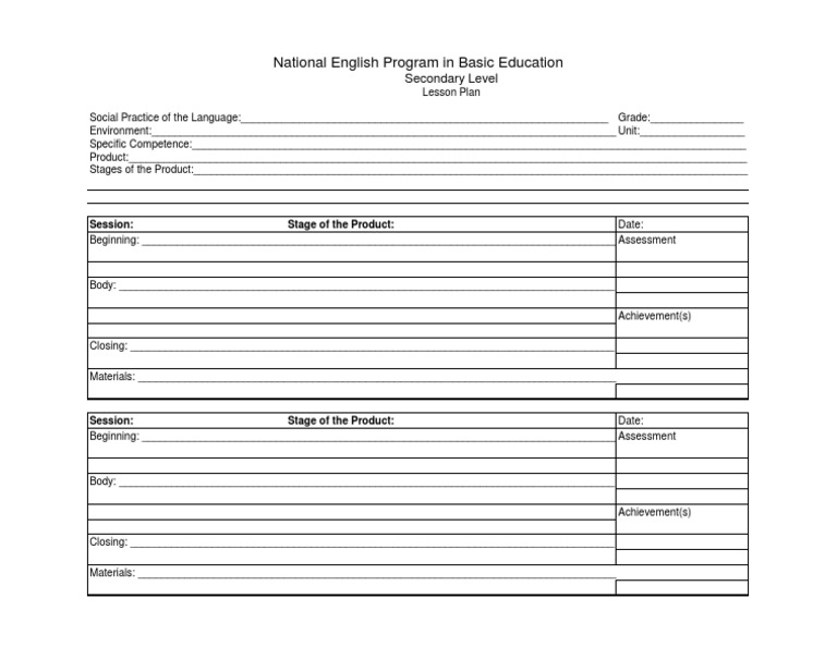 National English Program in Basic Education: Secondary Level | PDF
