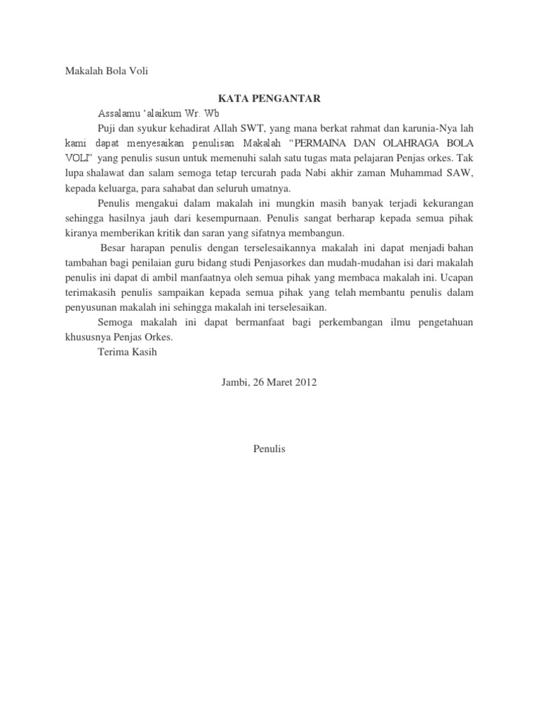 Makalah Bola Voli