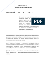 Projeto de Lei Orçamento Participativo