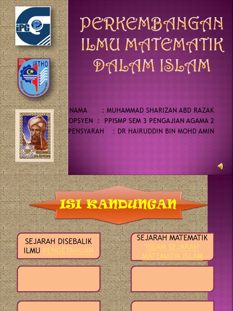 Perkembangan Ilmu Matematik Dalam Islam | PDF