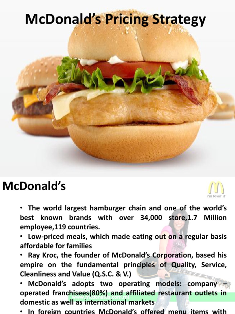 McDonald's Pricing Strategy Mc Donald's Eating Behaviors Of Humans