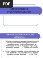 Introduction to Operations Research