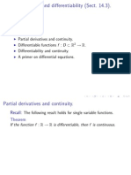 Partial Derivatives and Continuity. Differentiable Functions F: D R R. Differentiability and Continuity. A Primer On Differential Equations