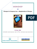 Workshop: Hanges in Company Law - Eregistration of Charges