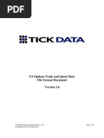 TickData File Format Overview US Options