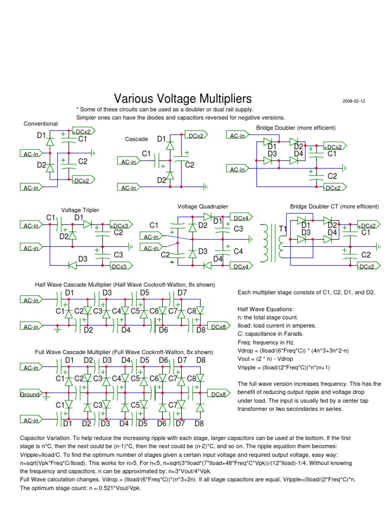 PowerSupply VoltageMultipliers | PDF | Teaching Methods & Materials ...