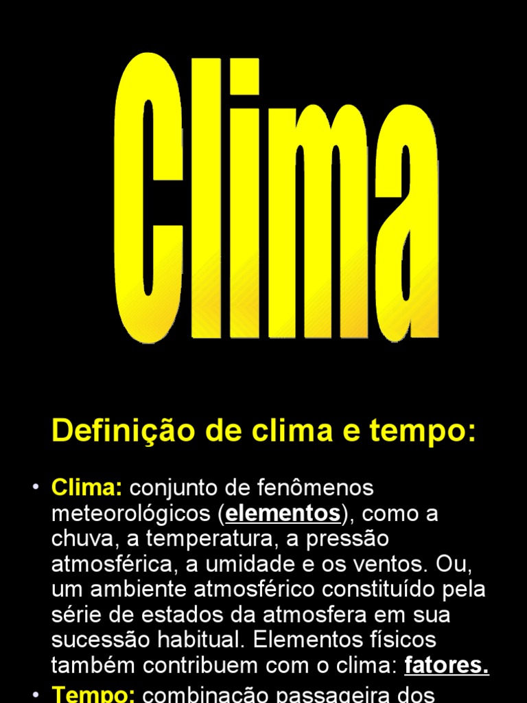 Definição de Clima e Tempo | PDF