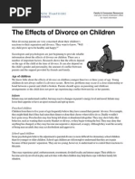 The Effects of Divorce On Children