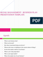 Retail Management - Business Plan Presentation Template