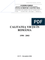 Calitatea Vietii in Romania - Studiu 2003