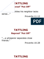 Reproof "Put Off": "Whoever Belittles His Neighbor Lacks Sense... " Proverbs 11:12