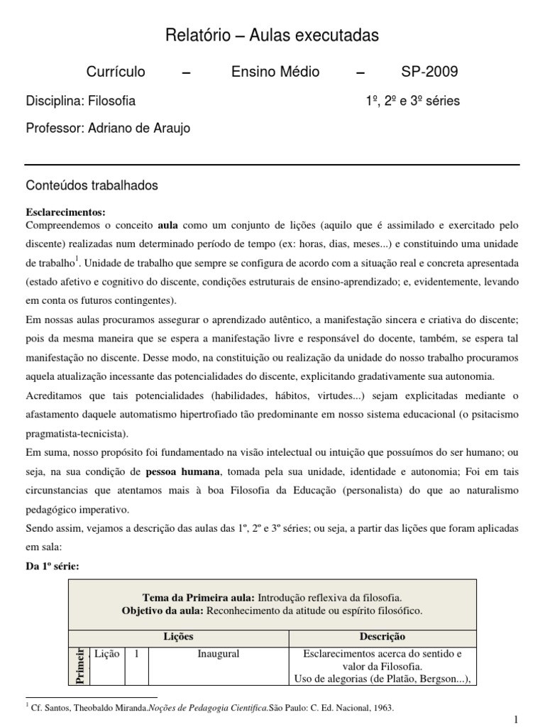 Plano de Aula Filosofia Ensino Medio.pdf | Aristóteles | Sócrates