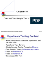 Ch10 HypothesisTest One AndTwo
