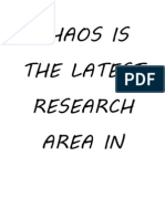 Chaos Research Direction