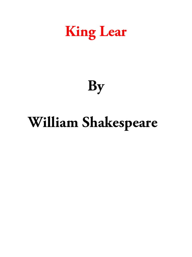 King Lear PDF King Lear