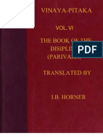 Horner I B TR Book of The Discipline Vinaya Pitaka Vol VI Parivara 428p