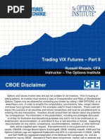 CFE VIX Futures Trading Strategies