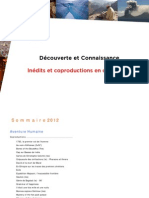 Decouverte Connaissance Catalogue 2012