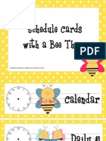 Bee Schedule Pocket Cards TPT Preview