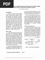 System Design Considerations For The Use Turbo Codes in Aeronautical Satellite Communcations