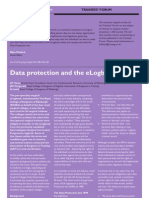 Data Protection and The Elogbook