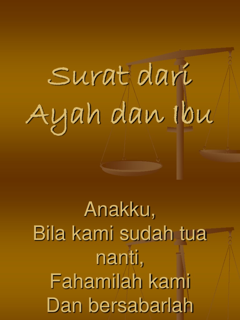 Surat Dari Ayah Dan Ibu Pdf