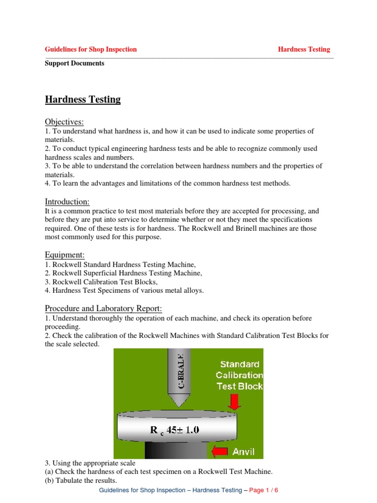 Hardness Tests | PDF