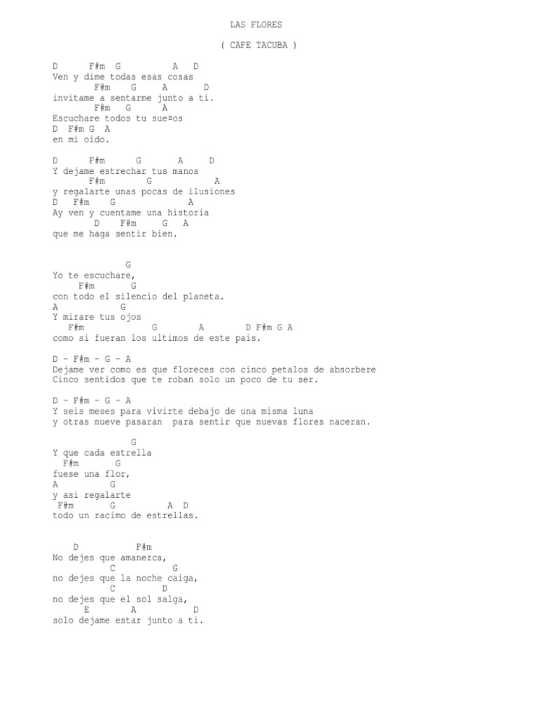 Las Flores Pdf 