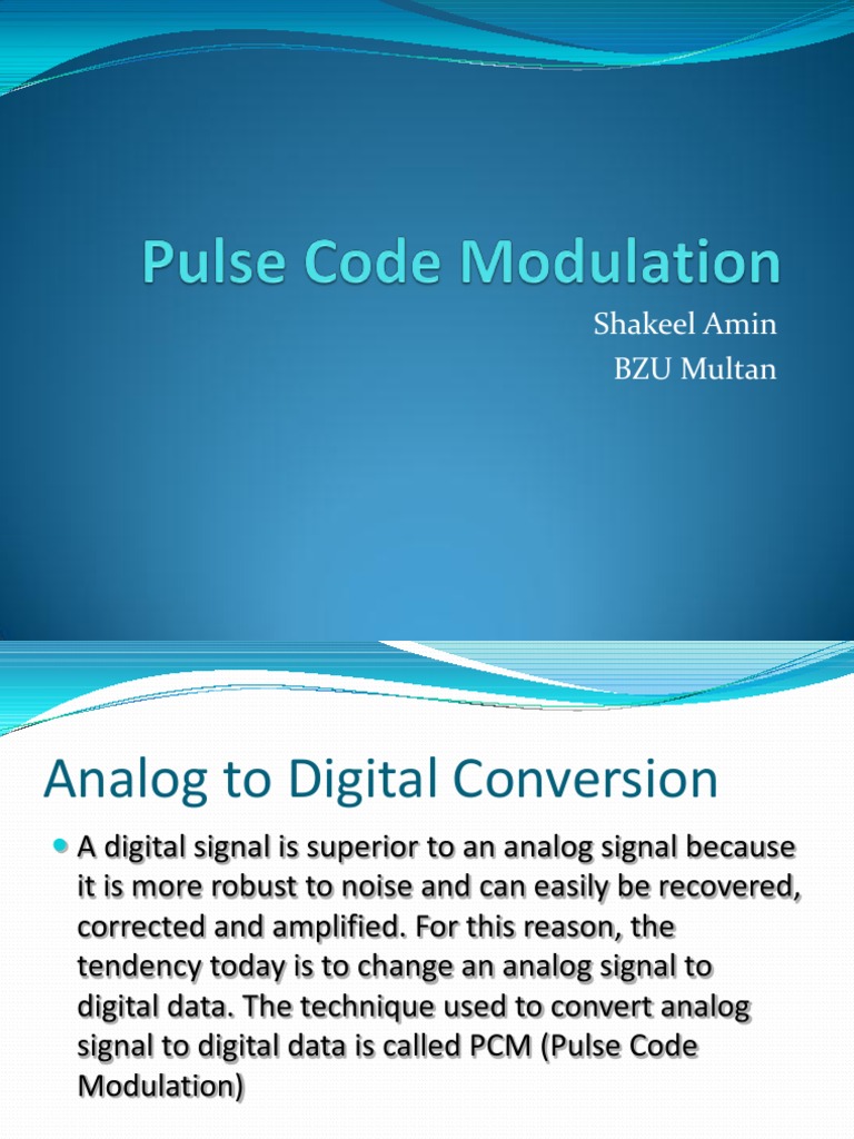 Pulse Code Modulation | PDF | Sampling (Signal Processing) | Signal ...