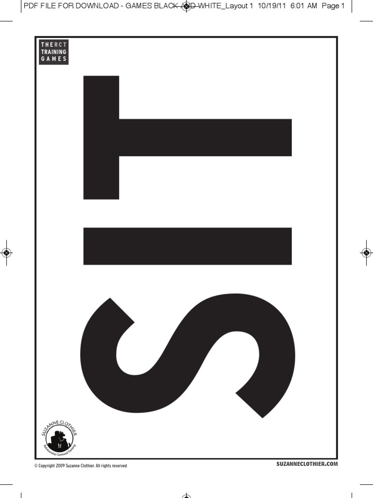 RCT Training Games Activity Cards B W | PDF | Games & Activities