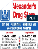 Alexander's Drugstore Advertisement