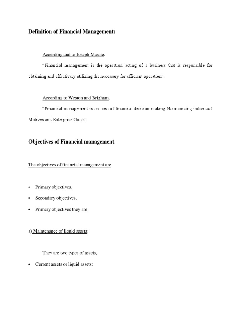 Definition Of Financial Management Download Free Pdf Profit