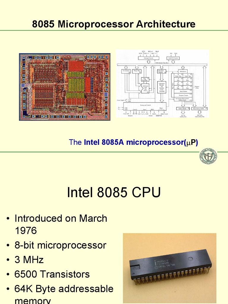 Microprocessor 8085 A | Instruction Set | Central Processing Unit