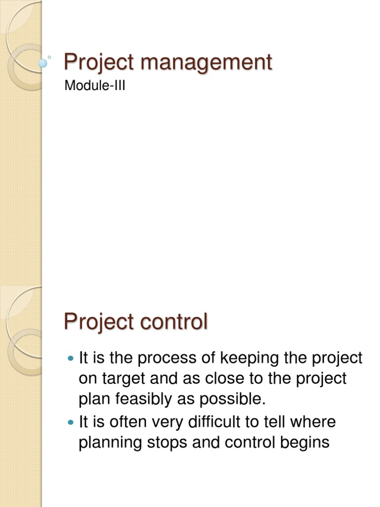 Project Control in Project Management | PDF | Sampling (Statistics ...