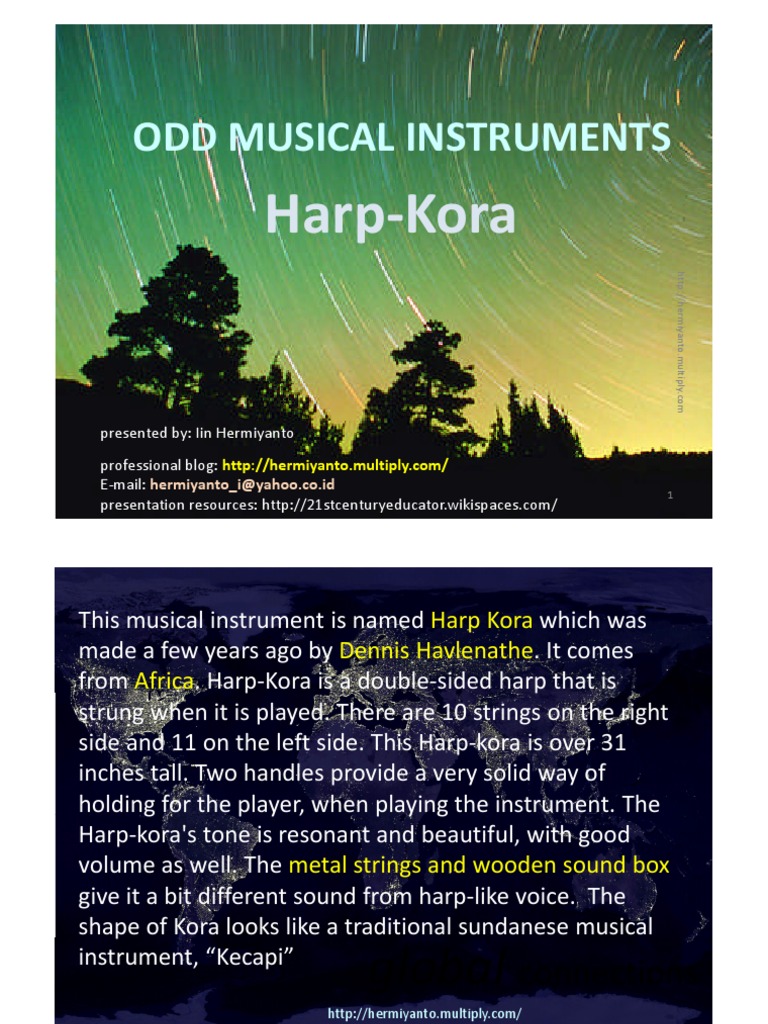 Unique Harp-Kora and Sarunai Instruments | PDF | Art
