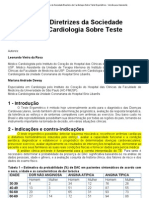 Resumo Da III Diretrizes Da Sociedade Brasileira de Cardiologia Sobre Teste Ergométrico - Versão para Impressão