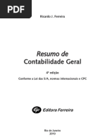 Sumario Resumo Contabilidade Geral 4ed