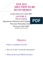 ECE 3113 Introduction To RF Circuit Design: Lecture Notes For A-Term 2007