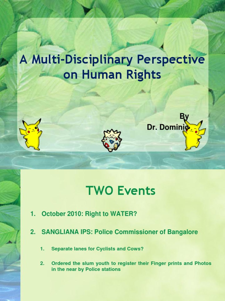 A Multi-Disciplinary Perspective On Human Rights: by Dr. Dominic | PDF