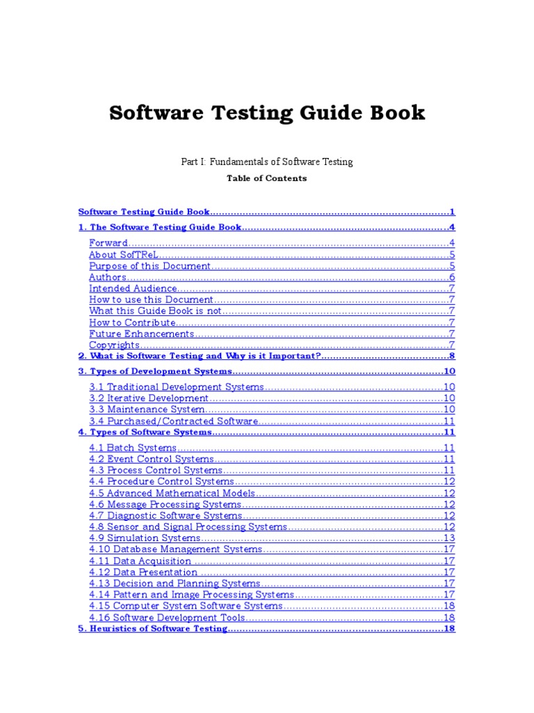 Software Testing Guide Book | PDF