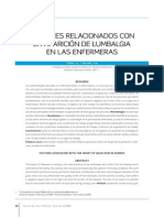 Factores Relacionados Con La Aparicion de Lumbalgia en Las Enfermeras