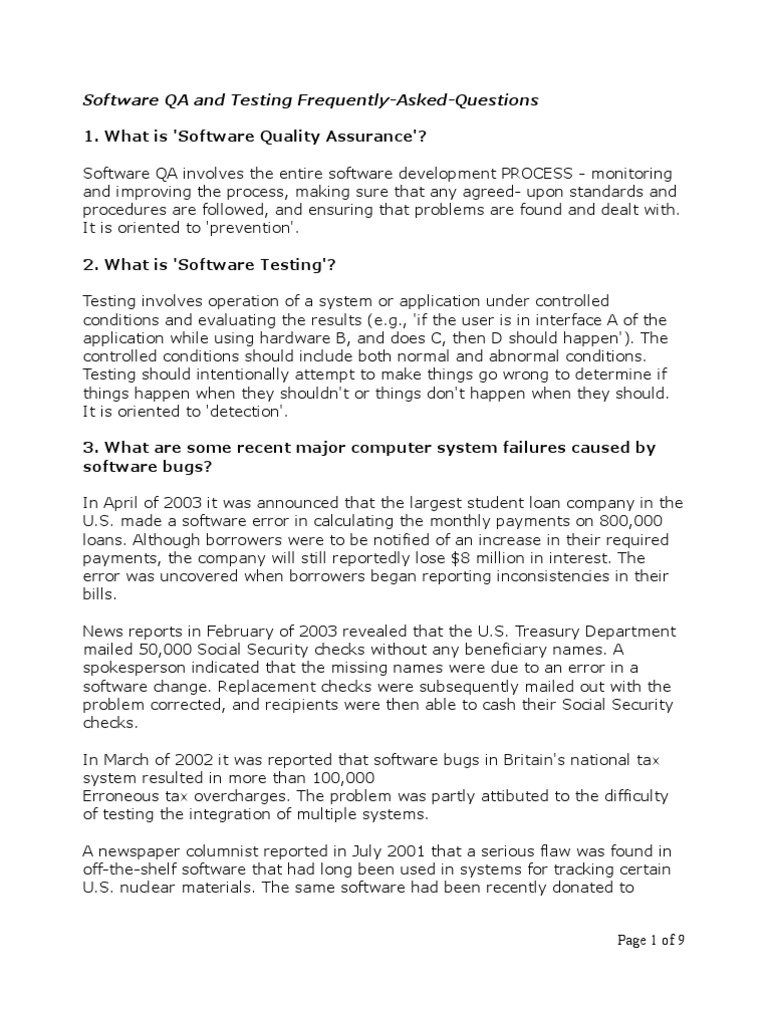 What Is Software Quality Assurance Software QA And Testing