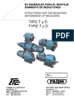 RALPE - Instrucciones Montaje y Mantenimiento Reductores - Tipo T y D