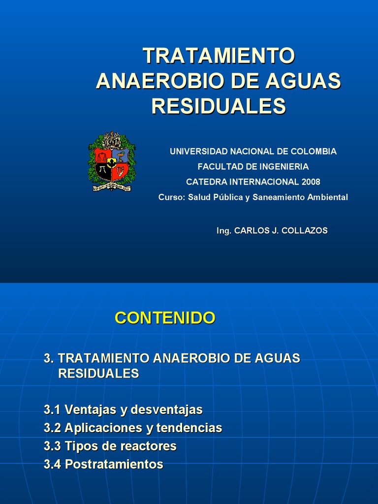 Ppt Tratamiento Anaerobio de Las Aguas Residuales Basico Estación de bombeo Aguas residuales