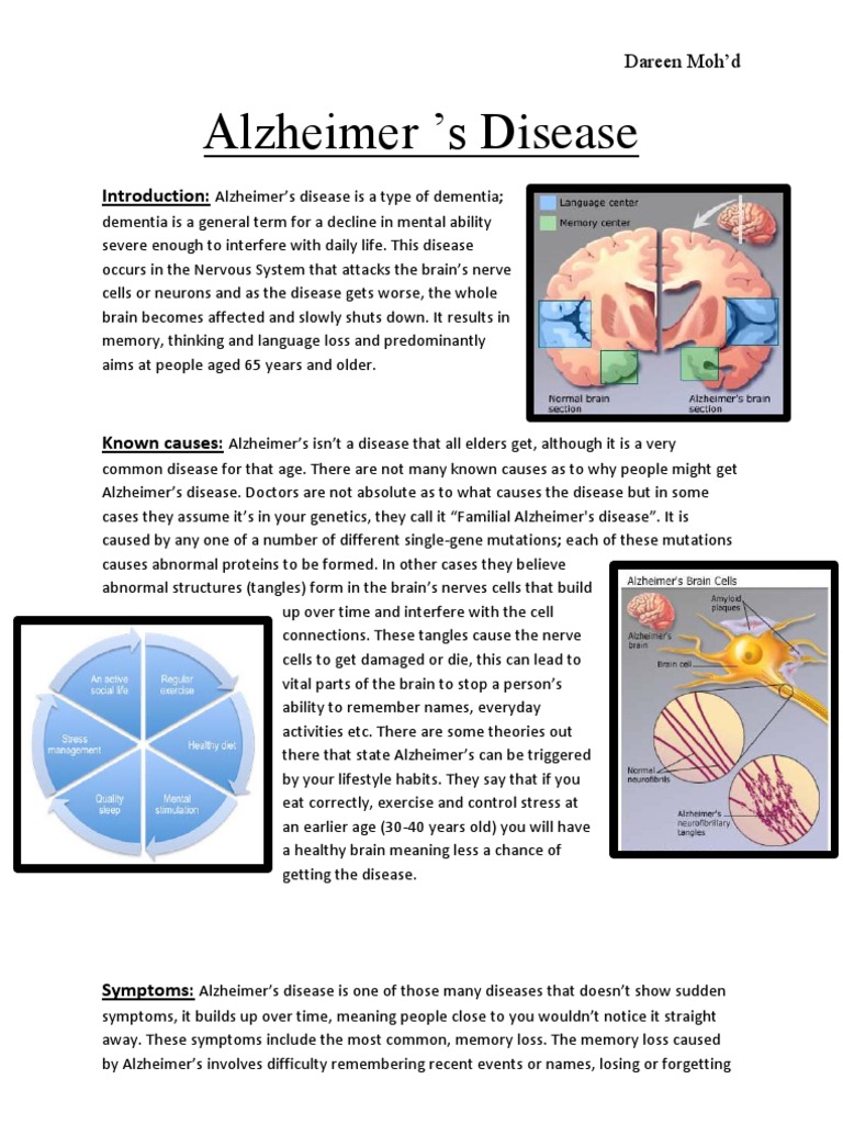 Alzheimer's Disease | PDF | Alzheimer's Disease | Dementia
