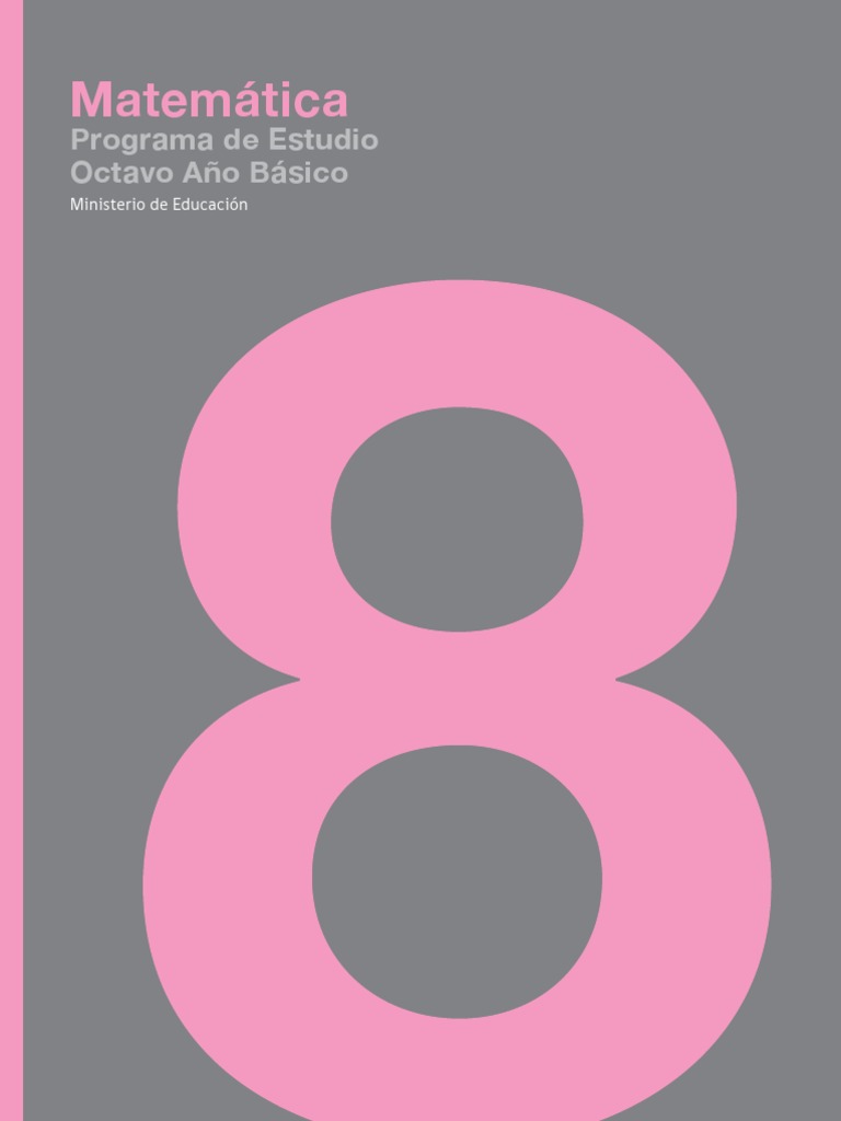 Programa de Matemática 8° Básico Chile | PDF | Planificación | Aprendizaje