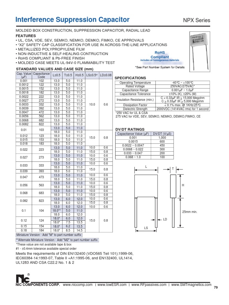 NIC Components NPX | PDF | Capacitance | Capacitor