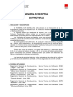 Memoria Descriptiva Estructuras